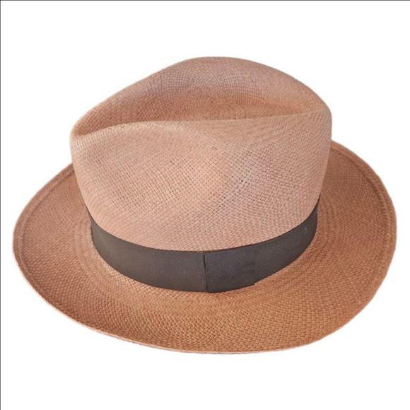 Montecristi Panama Hat – Genuine Handwoven Straw, Black Band, New - Picture 2 of 8